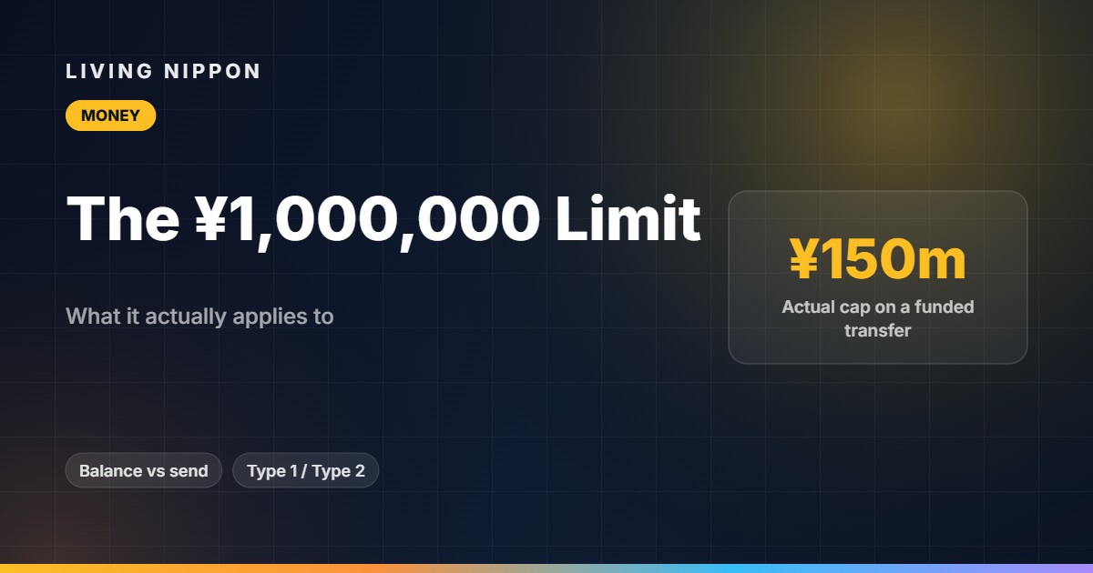 Wise's ¥1,000,000 Limit in Japan: What It Actually Applies To